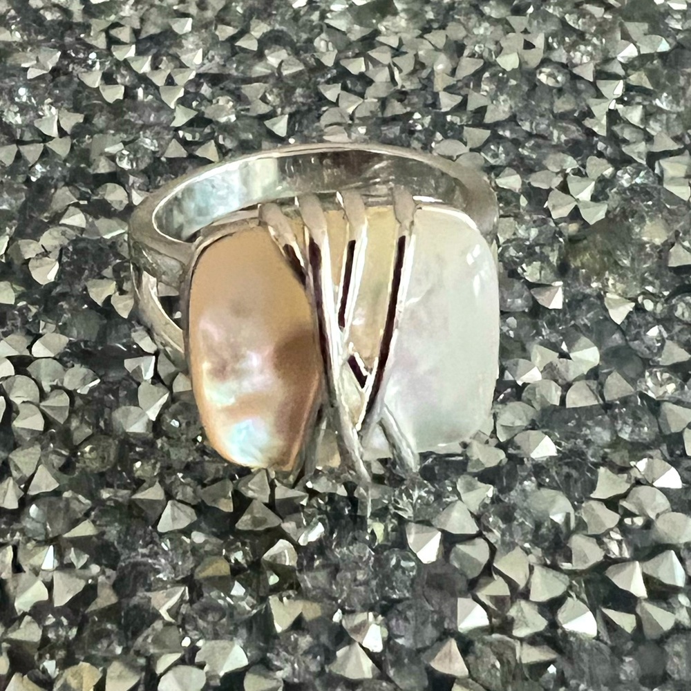 Statement ring silver plated